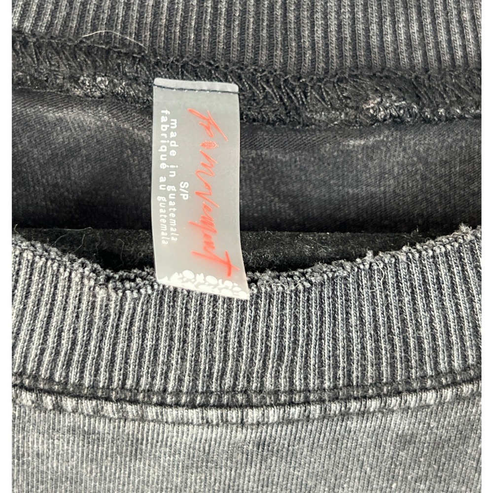 Free People Raw Edge Gray Sm Muscle Tank Top Y2K Grunge Streetwear Whimsygoth - Picture 3 of 5